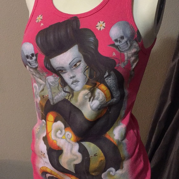 Tribal tattoo tank top sz m - Picture 5 of 8